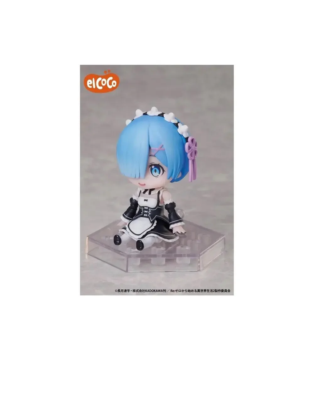 elCOCO Re:Zero Rem DFORM+ Action Figure 9cm NIB Chibi Maid Figure US Seller